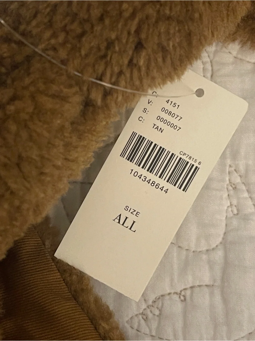 NWT Anthropologie Love Knot Slouchy Bag Large Hobo Tote Faux Fur Brown